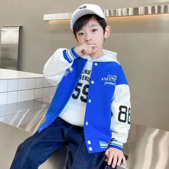 Nouă Copii Băieți Fete Primavara Toamna Jacheta de Baseball Costum Bombardier Mici de Bumbac pentru Copii Haine pentru Copii Pentru Tineri Straturi Vechi de 15 Ani