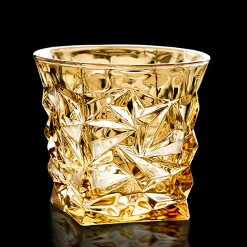 În Stil European De Uz Casnic Pahar De Vin Mari De Cristal De Sticlă De Whisky Cupa Placat Cu Aur Distilată Băutură Coniac, Bere Ceașcă De Ceai