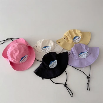 De vară pentru Copii Pălărie Pescar Simplu Nou Parasolar Capace pentru Copii Baieti Fete Mari Refuz de protecție Solară Cozoroc Pălărie