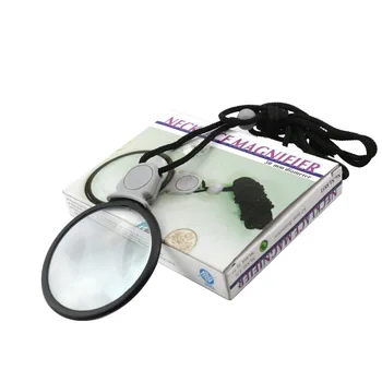 Lupă de Sticlă Optică cu Mama Oglindă Caz din Piele de Mână Magnifer Obiectiv cu Coarda Transporta Pe Pandantiv Magnifer