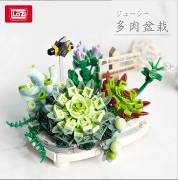 LOZ Mini Particule Mici Decorațiuni interioare Model Floare de Cires Ghiveci Suculente Bonsai Camera de zi de Decorare Cadou Creativ