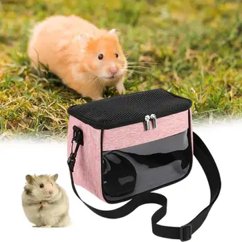 Hamster Sac de Hamster de Călătorie Cușcă Versatil animale de Companie Mici Transportatori Fereastră Transparentă Linie Detașabil Curea Ajustabilă pentru Arici