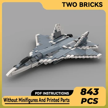 Moc Blocuri Militare Model Su-57 Luptator cu Jet Tehnice Cărămizi Asamblare DIY Constructii Jucarii Pentru copii Cadouri de Vacanță