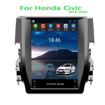 Pentru Tesla Stil 2 Din Android 12 Radio Auto Pentru HONDA CIVIC 2015 Multimedia Player Video, GPS, Stereo Carplay DSP RDS Camera