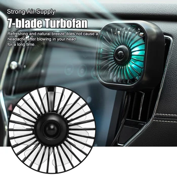 Mașină nouă Priză de Aer Ventilator USB Ventilatorul de Răcire cu Schimbare de Culoare de Lumină 3 viteze Ventilator Auto Bancheta din Spate a Căldurii Accesorii Auto