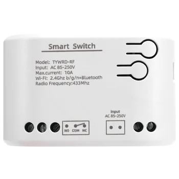 1CH RF Smart Switch AC85-250V WIFI Tuya Telecomanda 433 intrerupator 10A, Relee Releul de Auto-Blocare Interlock Tarasc
