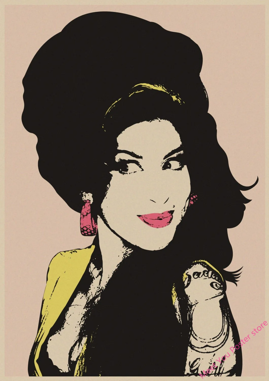 Cantareata de muzica Amy Winehouse Poster hârtie kraft print tablou retro poster de perete decor acasă Poster art cameră decor decor de perete - 1
