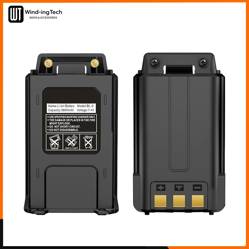 UV 5R Baterie Baofeng Walkie Talkie 1800mAh/3800mAh Li-Ion Baterie USB Tip C, Încărcare Rapidă Upgrad BL-5 Pentru UV-5RE UV-5RA BF-F8 F9 - 1
