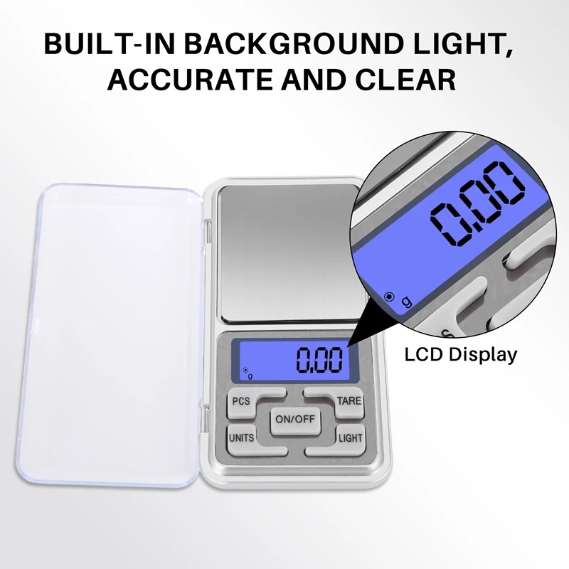 0,01 G Mini Digital Scale bijuterii Bijuterii Cântare Ecran LCD de Înaltă Precizie de Măsurare de Buzunar Greutate Instrumente - 2