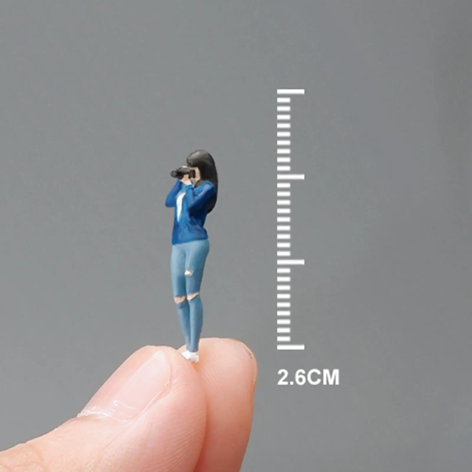 1/64 Diorama Figura Personaj Feminin Fotograf pentru Micro Peisaj Model Kituri de constructie Colecții Foto Recuzită Proiecte DIY - 2