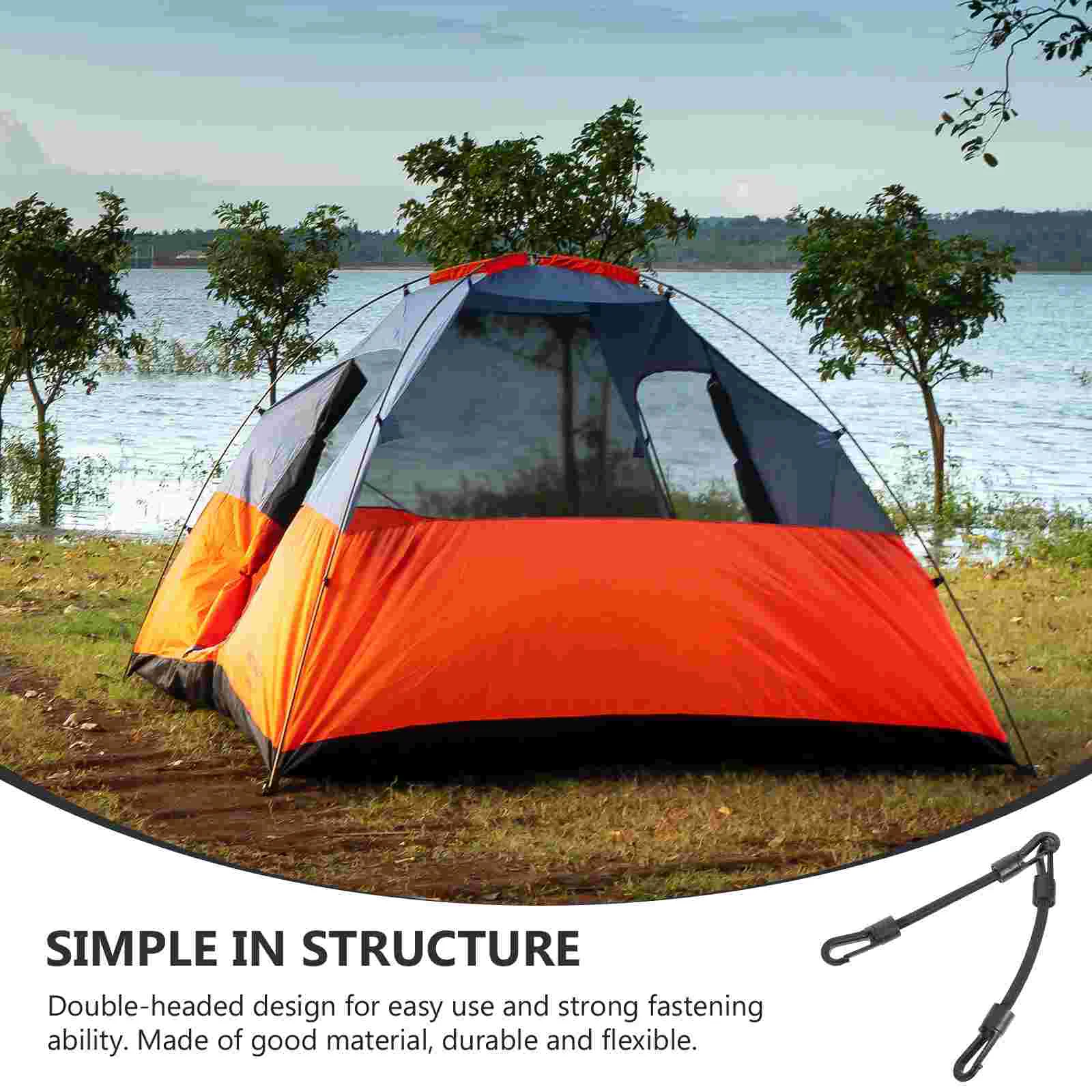 5Pcs în aer liber Camping Cârlig Cabluri Portabil Cârlig Curele Elastice Cataramă Curele Accesorii Camping - 2