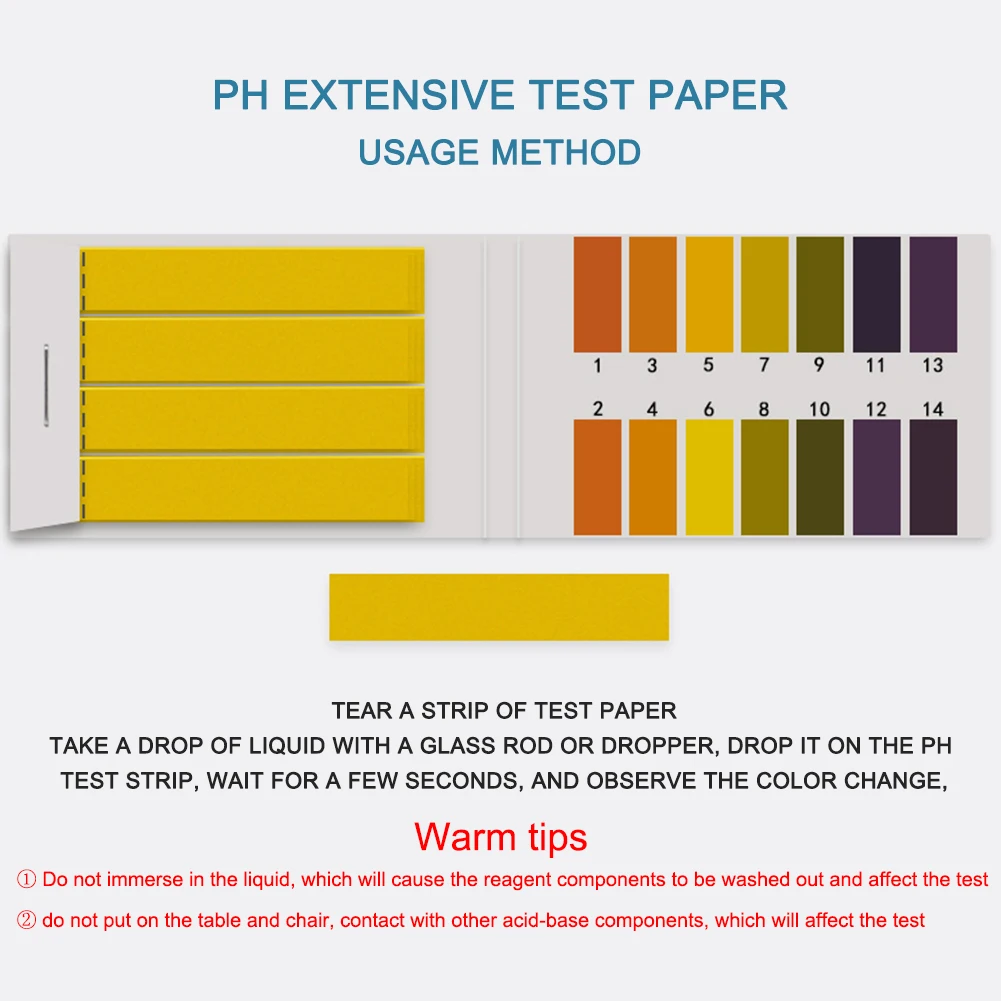 80 Buc PH Hârtie de Turnesol cu Comparație Diagramă Indicatoare de PH Benzi de Testare de Precizie PH Lucrări de Testare Profesională pentru Apă Urină Sol - 2