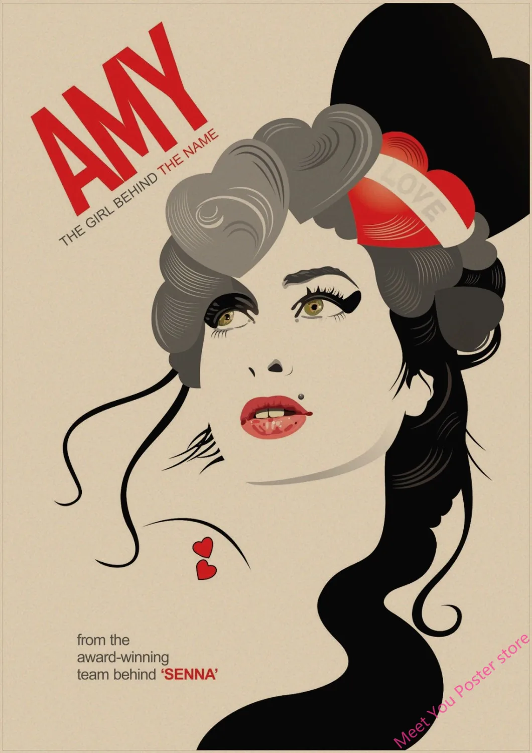 Cantareata de muzica Amy Winehouse Poster hârtie kraft print tablou retro poster de perete decor acasă Poster art cameră decor decor de perete - 2