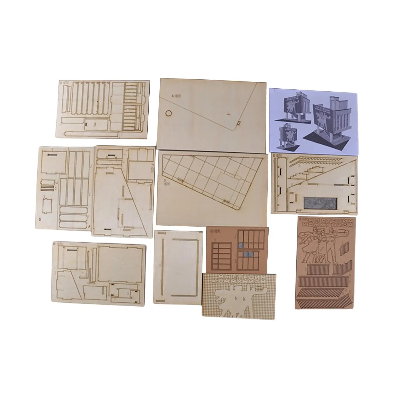 Scara 1/35 Arhitectura Machete Unassembly pentru Diorama Peisaj Layout Layout - 2
