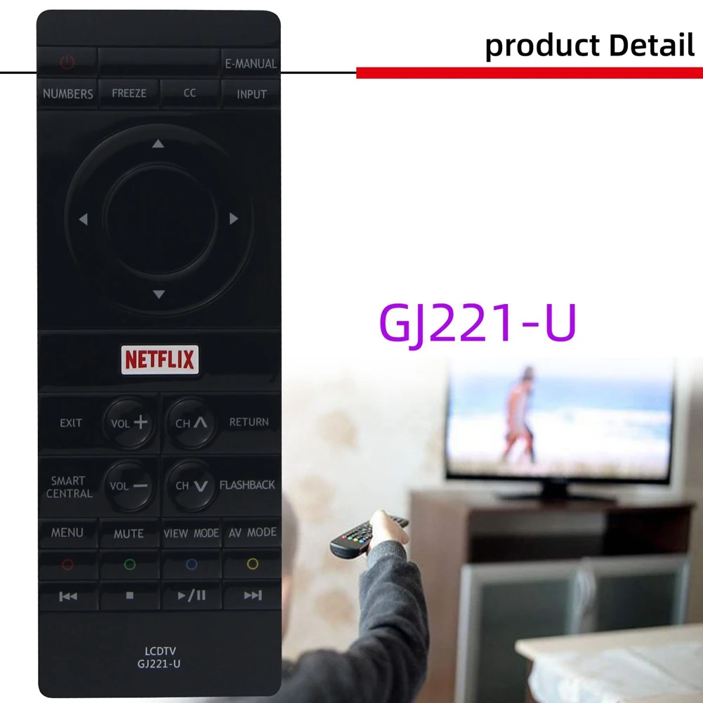 Control de la distanță GJ221-U pentru SHARP LCD TV LC-43UB30U LC43UB30U LC-50UB30U LC50UB30U LC-55UB30U LC55UB30U LC-65UB30U - 3