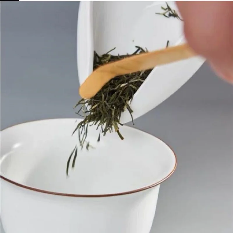 TANGPIN Ceramice Lingura de Ceai Alb Pur Buna Portelan Ceai Accesorii pentru Ceai Cupe Vas Set de Instrumente - 3