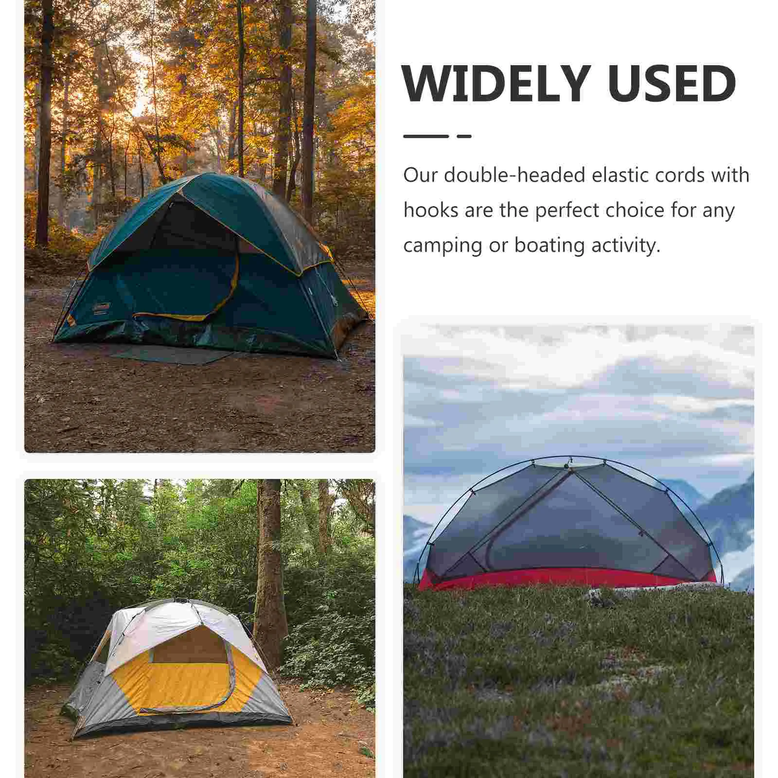 5Pcs în aer liber Camping Cârlig Cabluri Portabil Cârlig Curele Elastice Cataramă Curele Accesorii Camping - 4