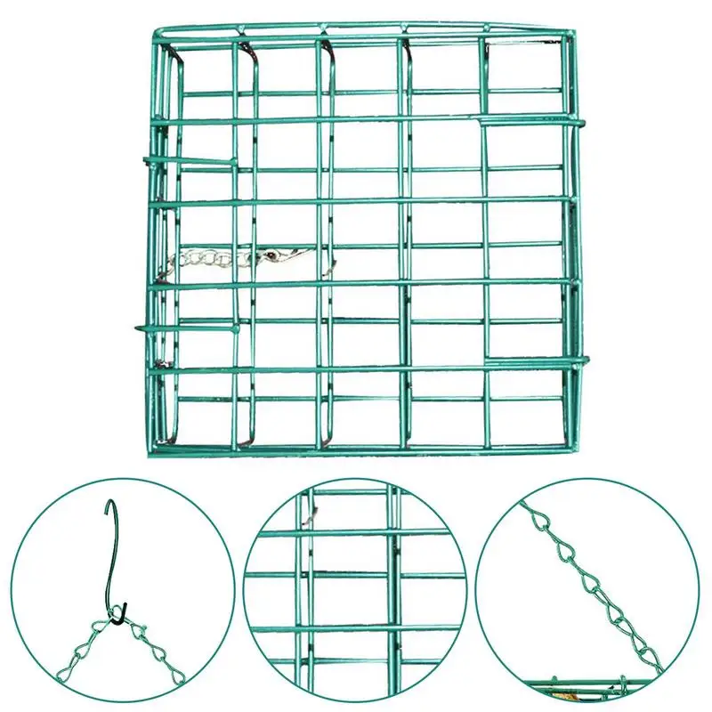 Alimentator de pasăre Tit Alimentare Container Pentru Agățat în aer liber rezistent la intemperii Single Mică Seu Pâine Capacitate Dispozitiv de Alimentare Pentru Birou - 4