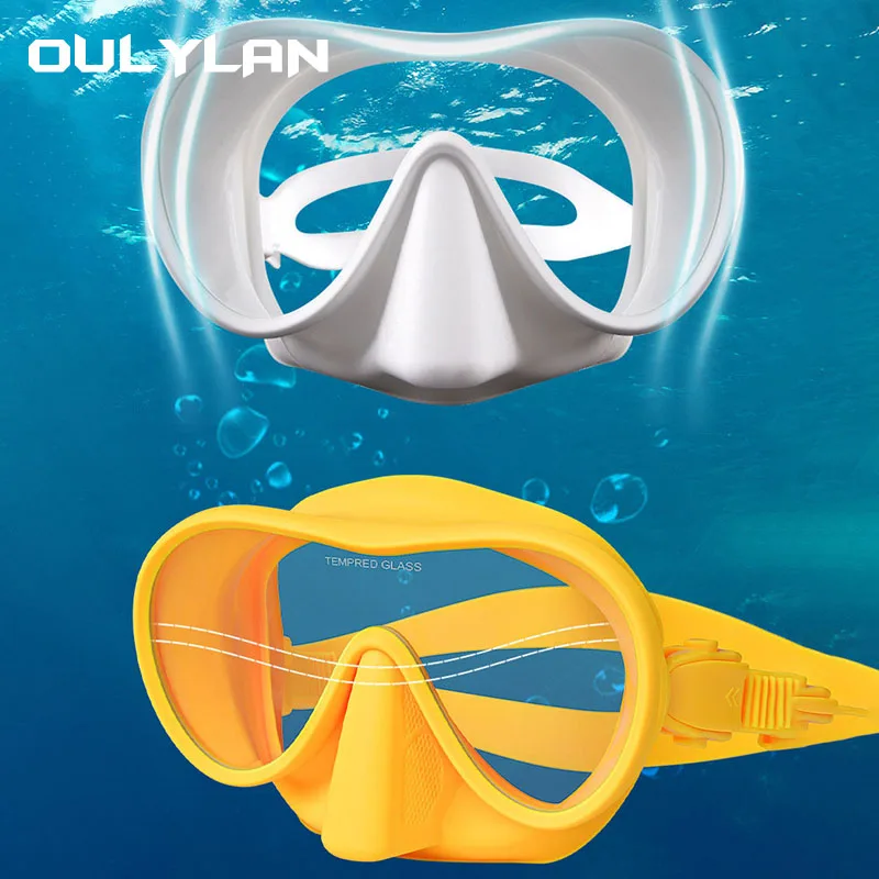 Oulylan Scuba Diving Snorkeling Masca de Scufundări Ochelari de protecție Stabilite pentru Adulți Înot Ochelari de Tub Set Bandă Reglabilă Echipament de Snorkeling - 4