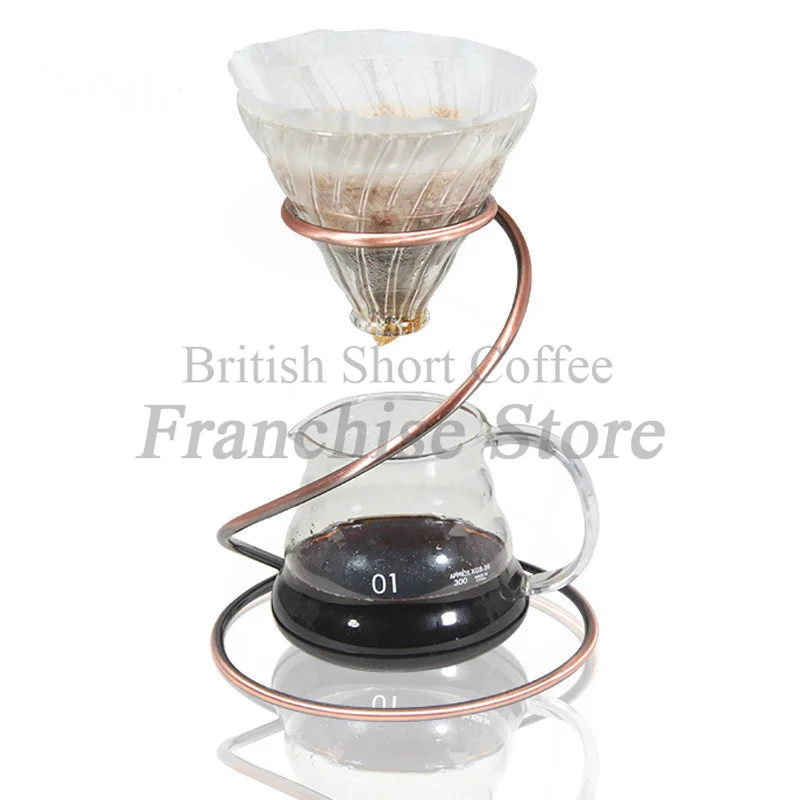 Spirală metalică în formă de V de Cafea Suport Potrivit pentru o Cafea Americana Mână de fabricare a Berii de Cafea/lapte de Cafea de uz Casnic Instrument Set Cafea Rack - 4