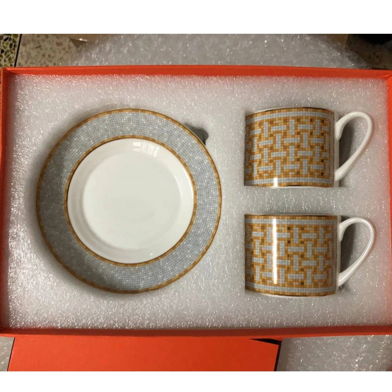 Stil Elegant catering bone china cupa multi-stil simplu ceramice cană cafea și farfurie farfurie cu model set 2 set cu cutie - 4