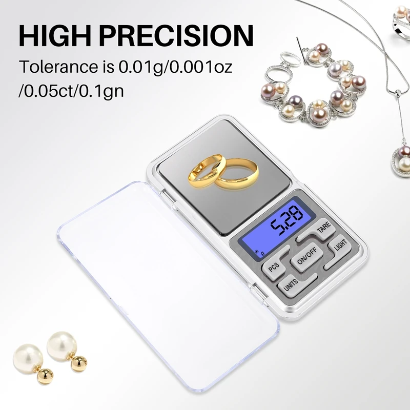 0,01 G Mini Digital Scale bijuterii Bijuterii Cântare Ecran LCD de Înaltă Precizie de Măsurare de Buzunar Greutate Instrumente - 5