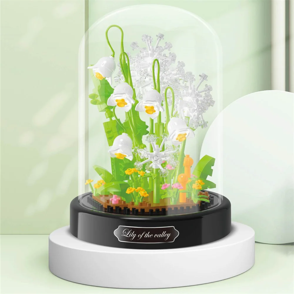 2023 Oraș Creativitatea Buchet De Flori Suculente Plante De Ghiveci Model De Mini Blocuri Caramizi Jucării Pentru Copii Cadouri - 5