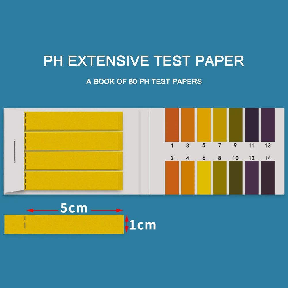 80 Buc PH Hârtie de Turnesol cu Comparație Diagramă Indicatoare de PH Benzi de Testare de Precizie PH Lucrări de Testare Profesională pentru Apă Urină Sol - 5