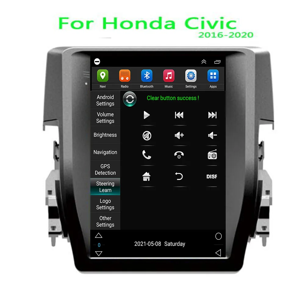 Pentru Tesla Stil 2 Din Android 12 Radio Auto Pentru HONDA CIVIC 2015 Multimedia Player Video, GPS, Stereo Carplay DSP RDS Camera - 5